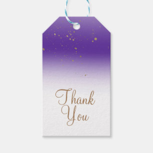 Etiqueta Para Presente Festa de Chá de Noiva Purple & Gold Modern Glam