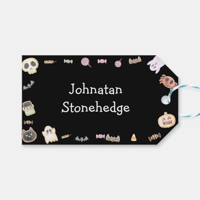 Etiqueta Para Presente Festa de crianças de aniversário Spooktacular (Frente (horizontal))