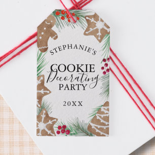 Etiqueta Para Presente Festa de Decoração de Biscoitos  