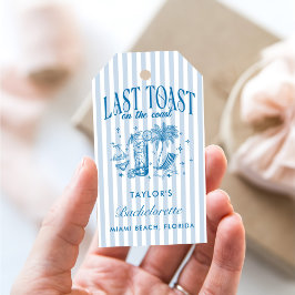 Etiqueta Para Presente Festa de Despedida de Solteira Costeira Moderna Az