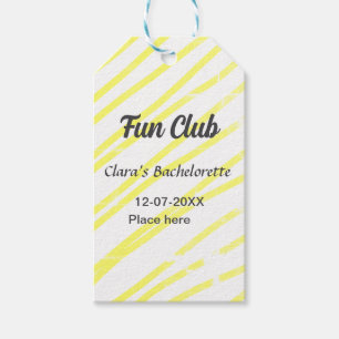 Etiqueta Para Presente Festa de despedida de solteira do Fun Club fundo d