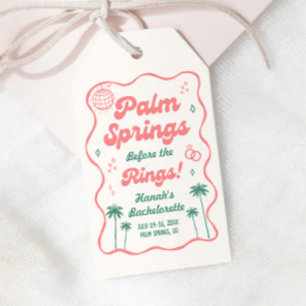 Etiqueta Para Presente Festa de Despedida de Solteira Retro Palm Springs