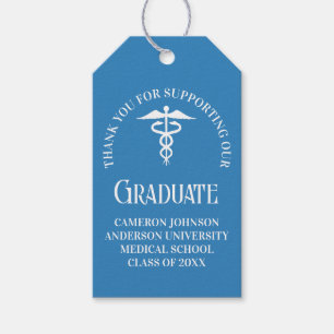 Etiqueta Para Presente Festa de Formatura da Faculdade de Medicina Azul C