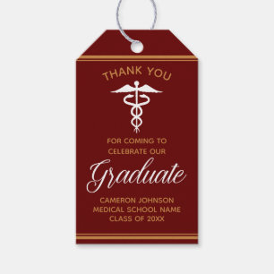 Etiqueta Para Presente Festa de formatura da Faculdade de Medicina Dourad