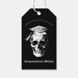 Etiqueta Para Presente Festa de Formatura Skull Gothic Radiologia