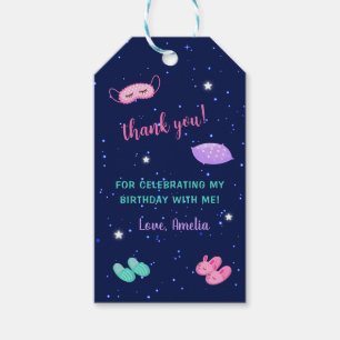 Etiqueta Para Presente Festa de Garota Adolescente do Sleepover Stars Obr