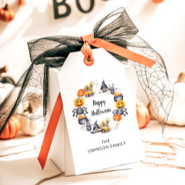 Etiqueta Para Presente Festa de Ilustração de Feliz Halloween