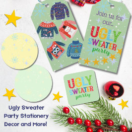 Etiqueta Para Presente Festa de Natal de Doce Feia de Férias Retro