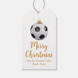 Etiqueta Para Presente Festa de Natal do Time de Futebol Chic Personaliza