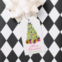 Festa de Natal Glamour Brilhante Preppy de Aquarel