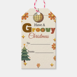 Etiqueta Para Presente Festa de Natal Groovy 70 