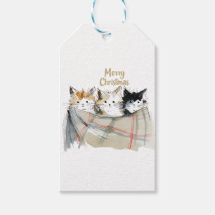 Etiqueta Para Presente Festa de Natal para os Gatinhos