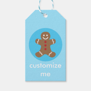 Etiqueta Para Presente Festa de Natal Personalizada do Gingerbread Man