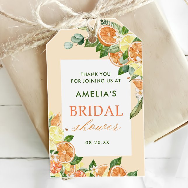 Etiqueta Para Presente Festa de Noivado Main Squeeze Citrus (Criador carregado)