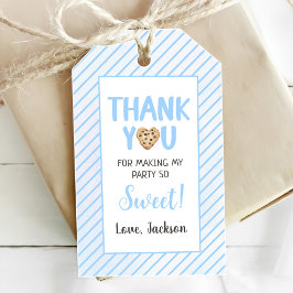 Etiqueta Para Presente Festa de primeiro aniversario Azul no Leite e Cook