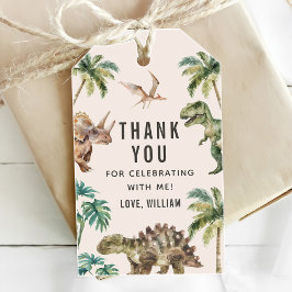 Etiqueta Para Presente Festa de primeiro aniversario do Dinossauro de Aqu