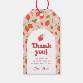 Etiqueta Para Presente Festa de Primeiro Aniversário Morango Berry