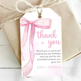 Etiqueta Para Presente Festa de primeiro aniversario Rosa