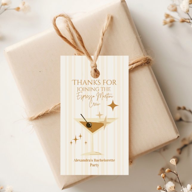 Etiqueta Para Presente Festa de solteira Espresso Martini (Criador carregado)