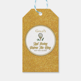 Etiqueta Para Presente Festa de solteira Golfing Dourado Glitter