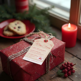 Etiqueta Para Presente Festa de Trem Expresso do Polo Norte Divertida no 