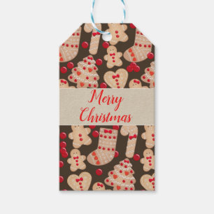 Etiqueta Para Presente Festa de Troca de Cookies Feriados do Gingerpão