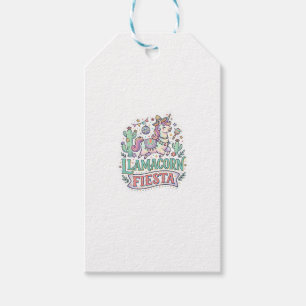 Etiqueta Para Presente Festa do Llamacorn Unicórnio Vetor Premium Arte PO