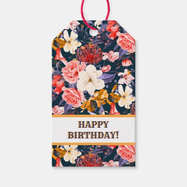 Etiqueta Para Presente Festa Floral Boho Sofisticada (Frente)
