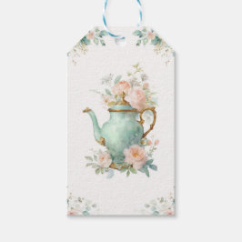 Etiqueta Para Presente Festa Floral Romântica Vintage Shabby Chic de Rosa