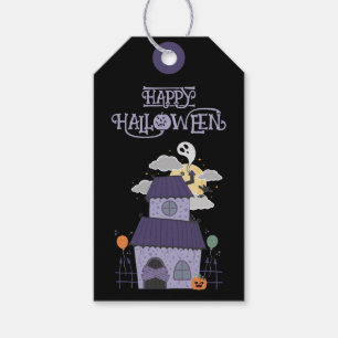 Etiqueta Para Presente Festa Halloween Pastel Gótico assombrado