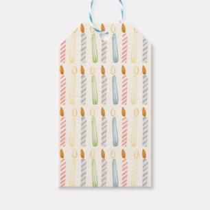 Etiqueta Para Presente Festa Simples de Velas de Aniversário