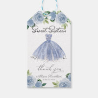 Festa Sweet 16 Vestido Azul Poeirento Prata Floral
