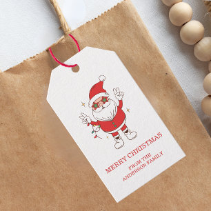 Etiqueta Para Presente Festas Felizes de Natal Retrô