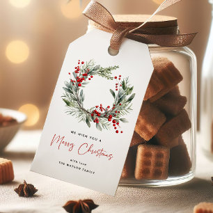 Etiqueta Para Presente Festiva Festiva Fúria de Natal Feliz Natal