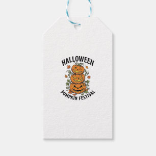 Etiqueta Para Presente Festival de Abóbora de Halloween Lanterna de Jack