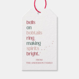 Etiqueta Para Presente Festive Making Spirits Bright Christmas Gift Tag