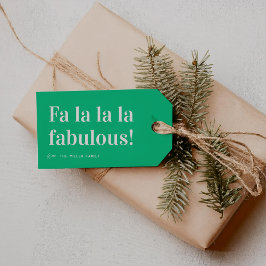 Etiqueta Para Presente Festivo "Fa La La Fabulous" Natal