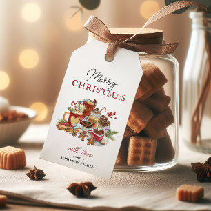 Etiqueta Para Presente Festivo Feliz Natal Feriado Tea Party Gift Ta
