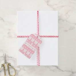 Etiqueta Para Presente Festivo Rosa Natal