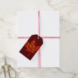 Etiqueta Para Presente Fiery Leaf