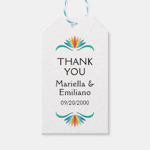 Etiqueta Para Presente Fiesta Floral Birthday Chá Casamento Obrigado