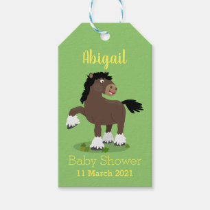 Etiqueta Para Presente Figura de desenho animado de corte Clydesdale