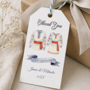 Etiqueta Para Presente Figurinos Tradicionais de Casamento Russo Romenos