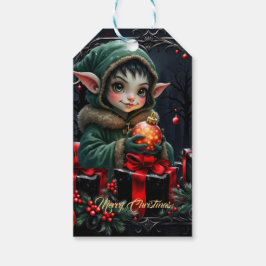 Etiqueta Para Presente Filha de elfo giro em Casaco verde