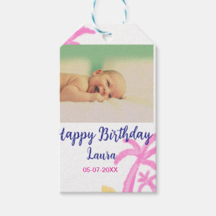 Etiqueta Para Presente Filhos bebês primeiro aniversario adicionar nome d