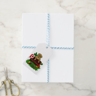 Etiqueta Para Presente Filhote de cachorro do XMas