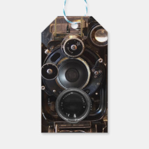 Etiqueta Para Presente Filme de Lente Vintage com Fotografia de Câmera An