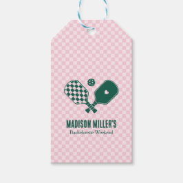 Etiqueta Para Presente Fim de Semana de Solteira com Pickleball Moderno e