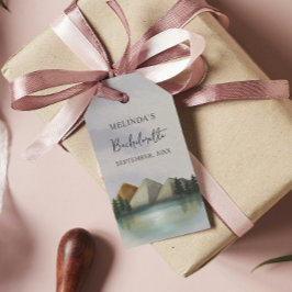 Etiqueta Para Presente Fim de Semana Rustic Mountain & Lake Bachelorette