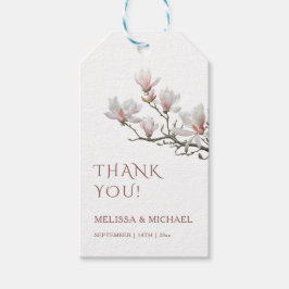 Etiqueta Para Presente Fine Art Magnolia Wedding Thank You